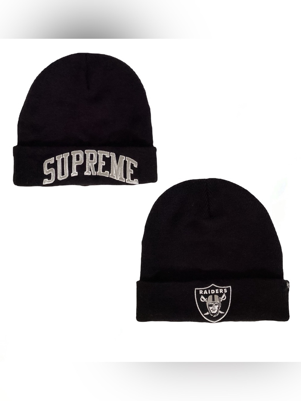 SUPREME x 47 Brand x NFL NWOT Raiders Beanie Black